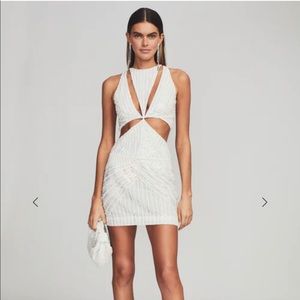 Retrofete Mary Sequin Dress in White